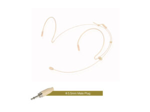 Tan Headset Microphone – 3.5mm Male Plug